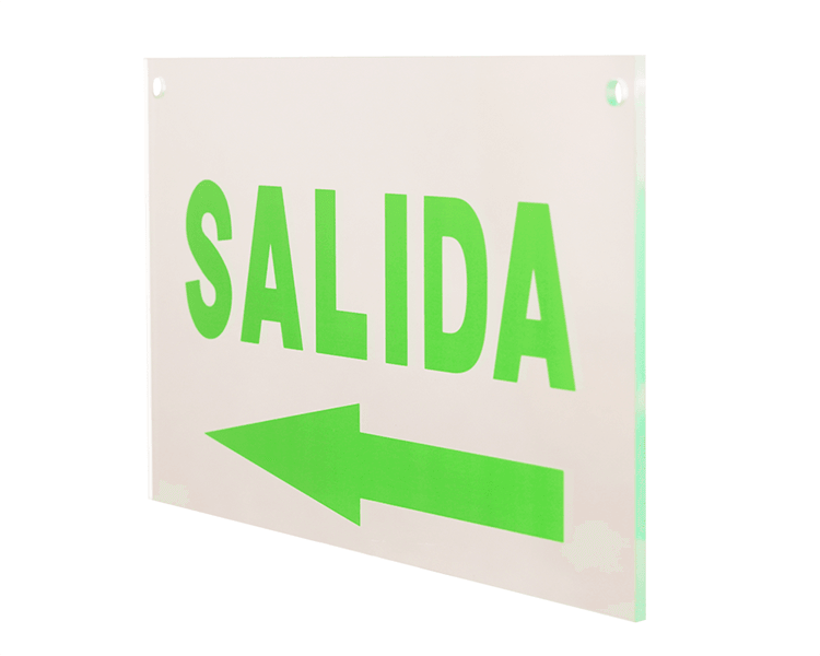 Dấu hiệu thoát khỏi bảng điều khiển acrylic Salida