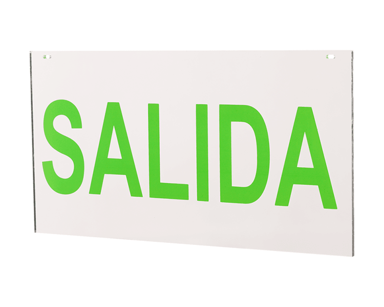 Dấu hiệu thoát khỏi bảng điều khiển acrylic Salida