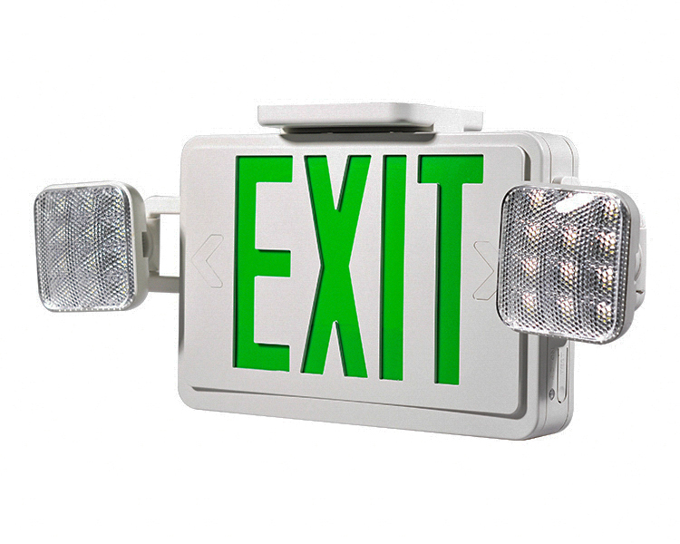 JLEC2GW-LED COMBO Dấu hiệu thoát khẩn cấp với các chữ cái màu xanh lá cây