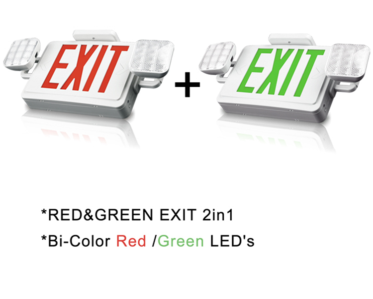 JLEC2BCW-BI-COLOR LED COMBO Dấu hiệu thoát hiểm với đầu LED