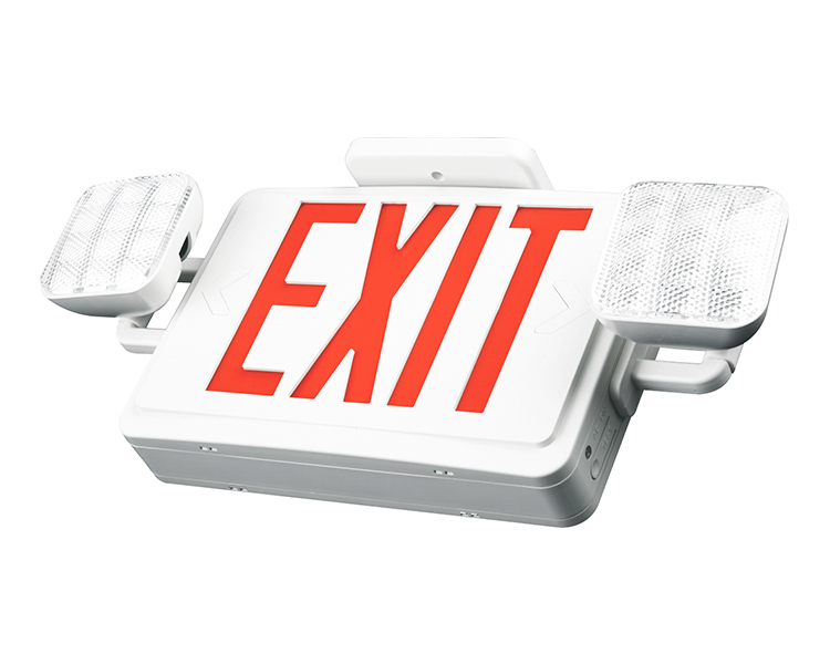 Combo ánh sáng khẩn cấp Jlec2RW-Exit với các chữ cái màu đỏ