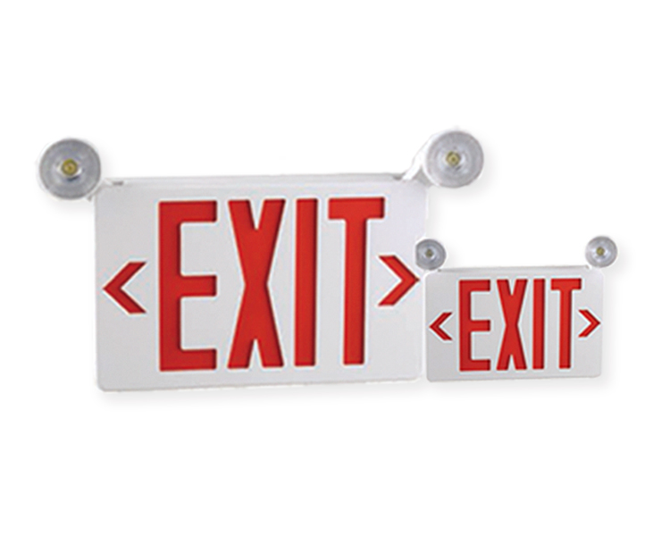 JLECB2RW-New Slim Red Letters Dấu hiệu thoát khẩn cấp với đầu đèn LED