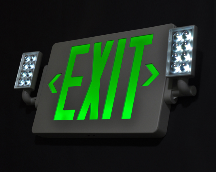 Đèn thoát hiểm khẩn cấp Jlecd2gw-Green với đầu đèn LED
