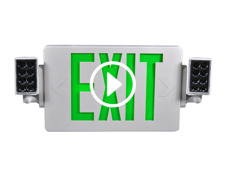 Đèn thoát hiểm khẩn cấp Jlecd2gw-Green với đầu đèn LED