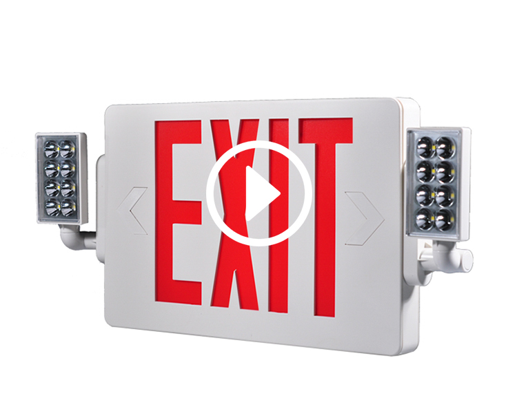 JLECD2RW-Đèn thoát lửa có chữ cái màu đỏ