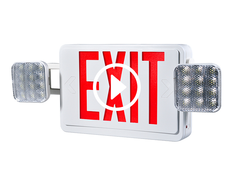 JLEC2BCW-BI-COLOR LED COMBO Dấu hiệu thoát hiểm với đầu LED